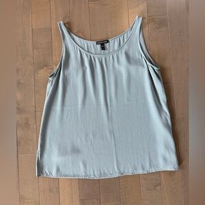 Eileen Fisher 100% Silk Camisole Top Blue Grey